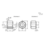 Гайка ГОСТ 15521-70 с уменьшенным размером