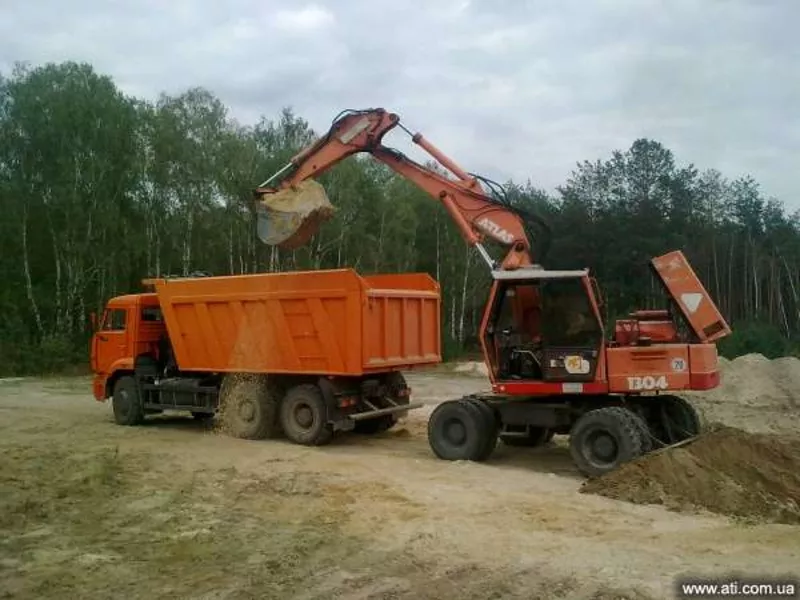 Песок, Щебень, Земля, Гранитный отсев.Услуги Экскаватора.