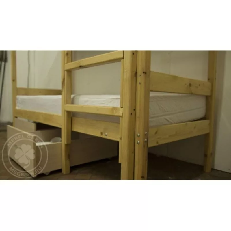 Двухъярусная кровать из массива сосны 70х160 3