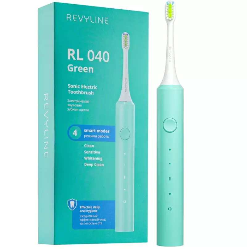 Зубная щетка Revyline RL040,  зеленый дизайн