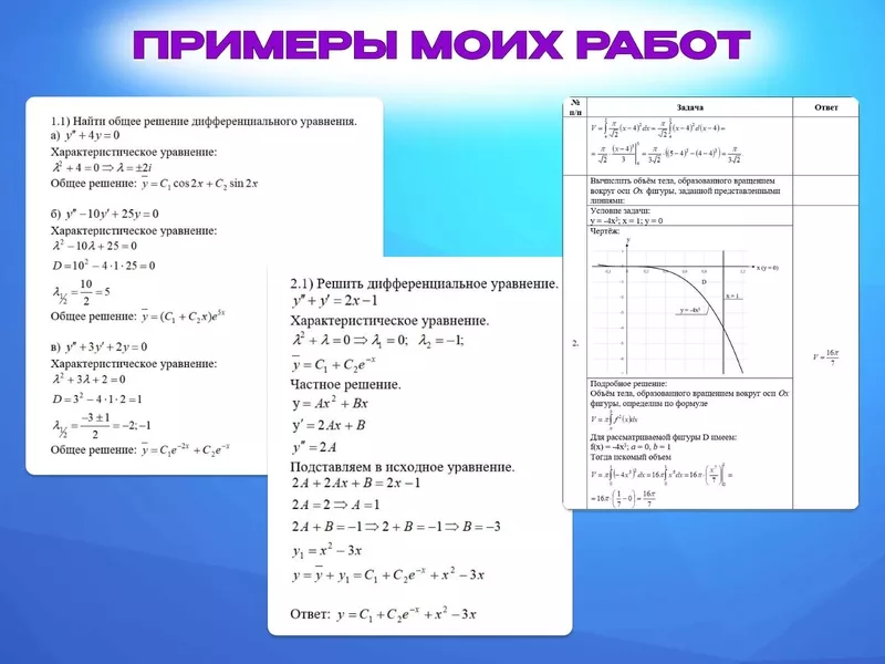 Решение задач по высшей математике 5